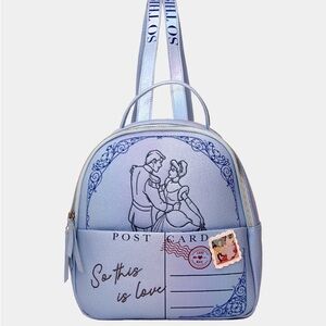 RARE Danielle Nicole Light Blue Cinderella Postcard Backpack